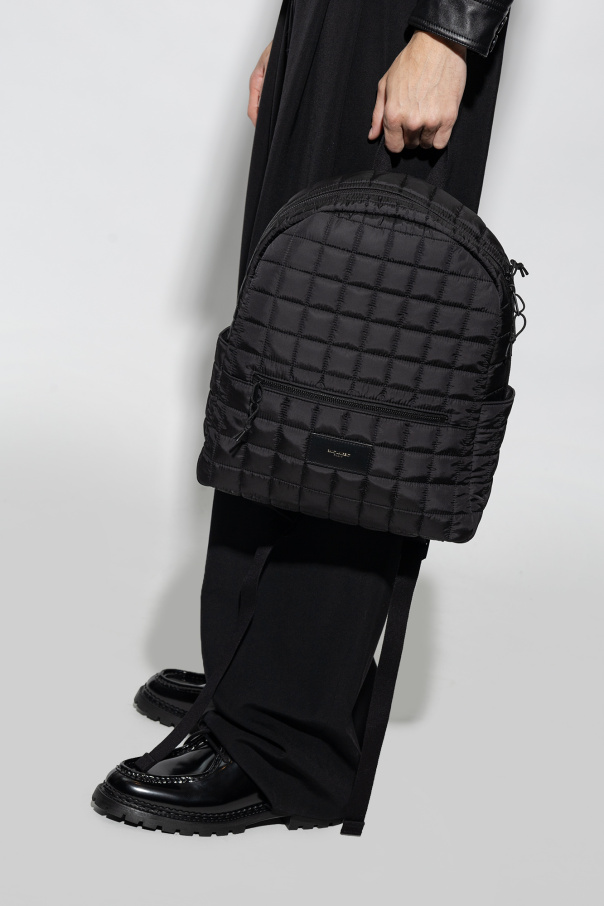 □Saint Laurent□ Signature Logo Nuxe Backpack Black 623698H